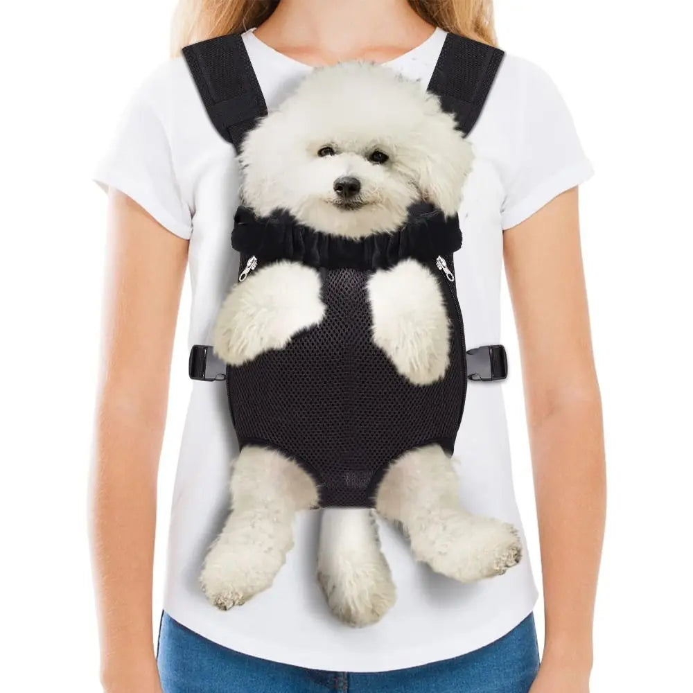 Adjustable Pet Backpack Carrier for Small Dogs and Cats – Breathable Mesh Design for Hiking and Travel