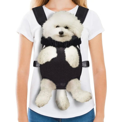 Adjustable Pet Backpack Carrier for Small Dogs and Cats – Breathable Mesh Design for Hiking and Travel
