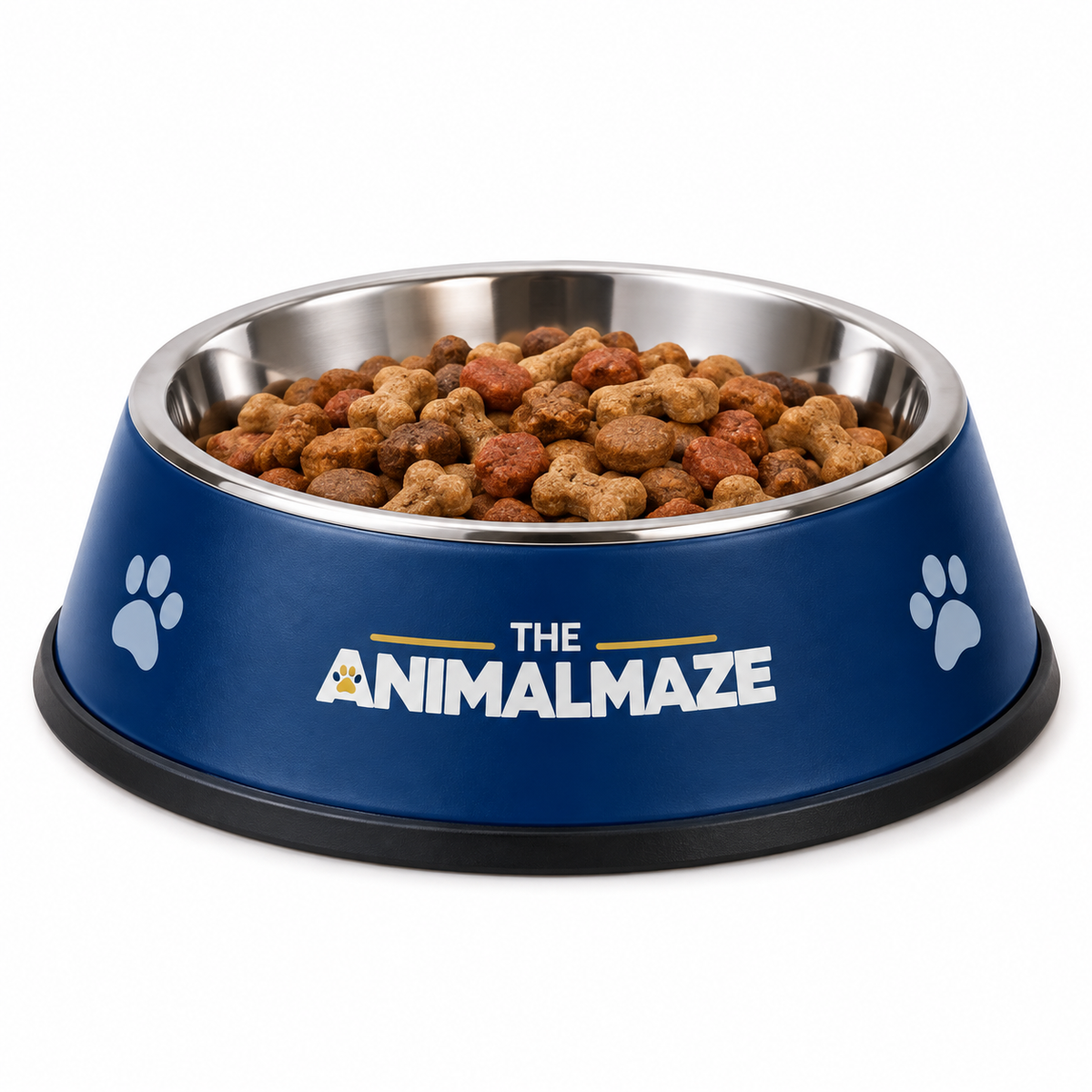 THE ANIMALMAZE Premium Stainless Steel Pet Bowl – Durable Dog & Cat Food Bowl with Wide Base