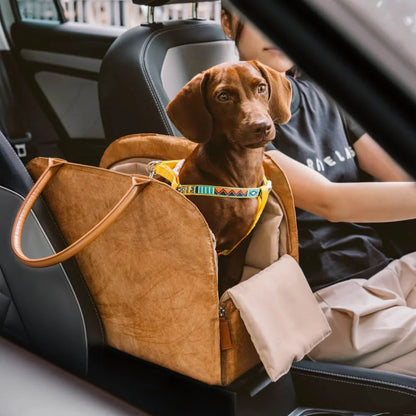 Stylish Eco-Friendly Dog Travel Bag - Lightweight, Spacious, and Multifunctional Pet Carrier for All Seasons