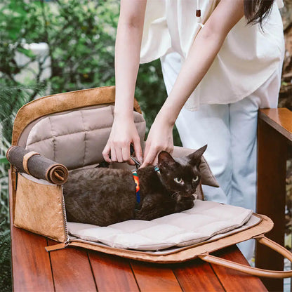 Stylish Eco-Friendly Dog Travel Bag - Lightweight, Spacious, and Multifunctional Pet Carrier for All Seasons