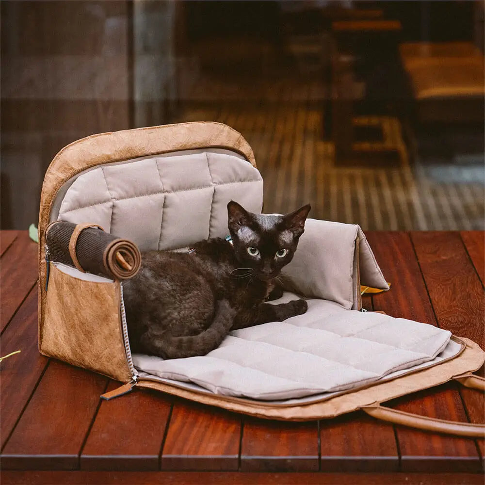 Stylish Eco-Friendly Dog Travel Bag - Lightweight, Spacious, and Multifunctional Pet Carrier for All Seasons