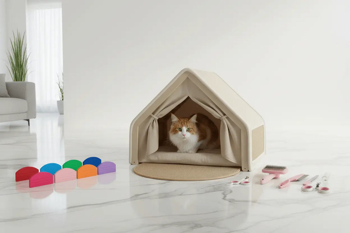 The Ultimate Maine Coon Gift Set — Grooming, Feeding & Hideaway Bundle