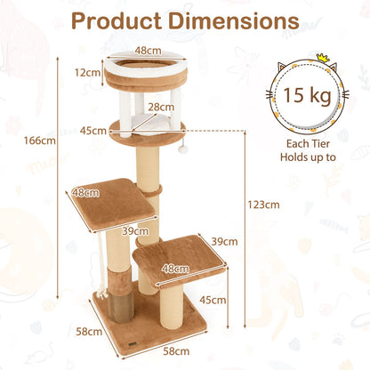 The Amber Rise — 166cm Cat Tower